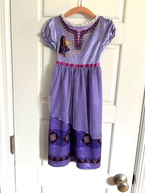 Disney Wish Asha Fantasy Gown Nightgown Purple Dress Size 3T Princess